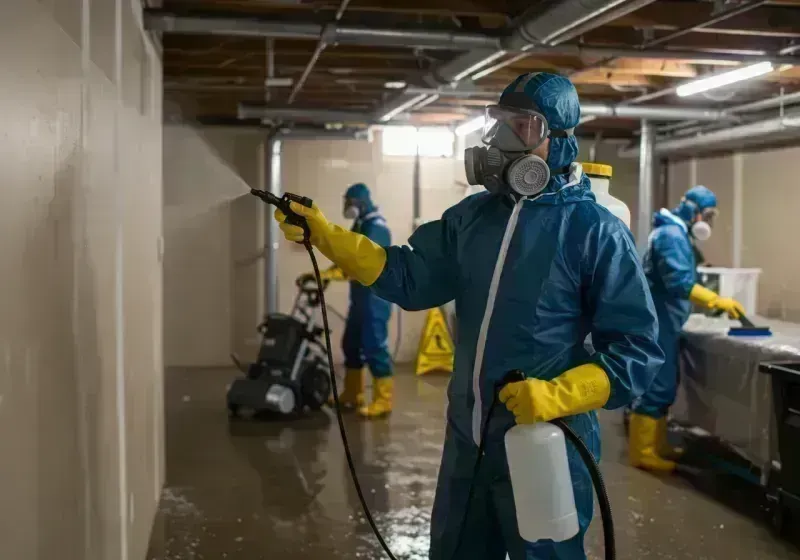 Basement Sanitization and Antimicrobial Treatment process in West Lake Sammamish, WA